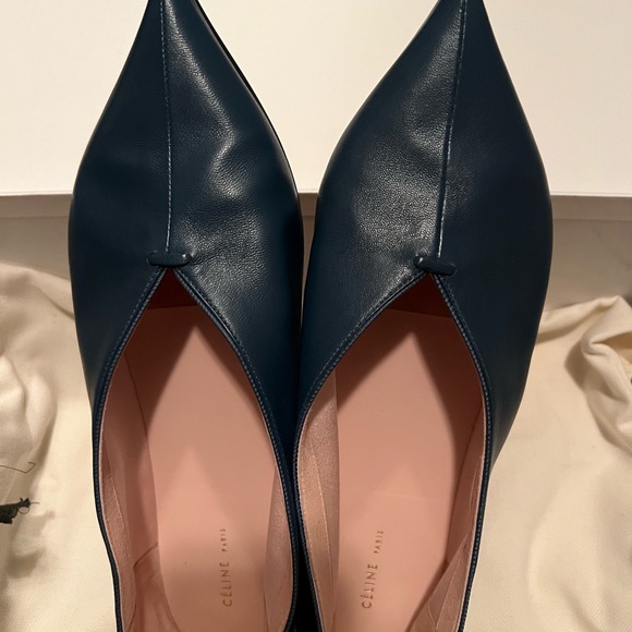 NIB Celine ballet flats Leather turquoise Plain for Women - Picture 6 of 12